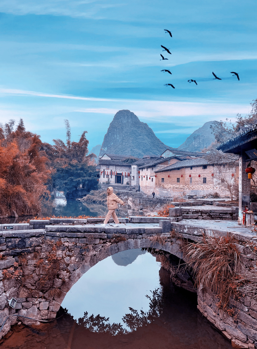 陌上小桥待君缓缓归广西贺州黄姚古镇