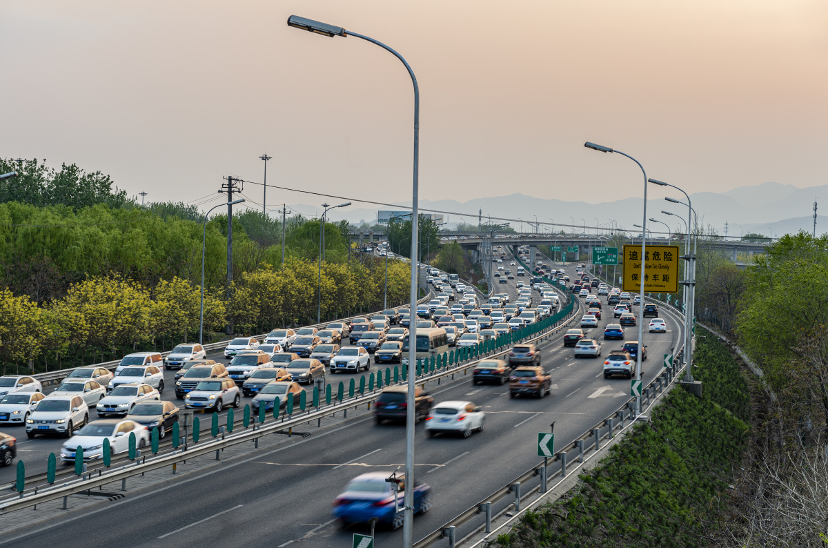 北京环路上的车流