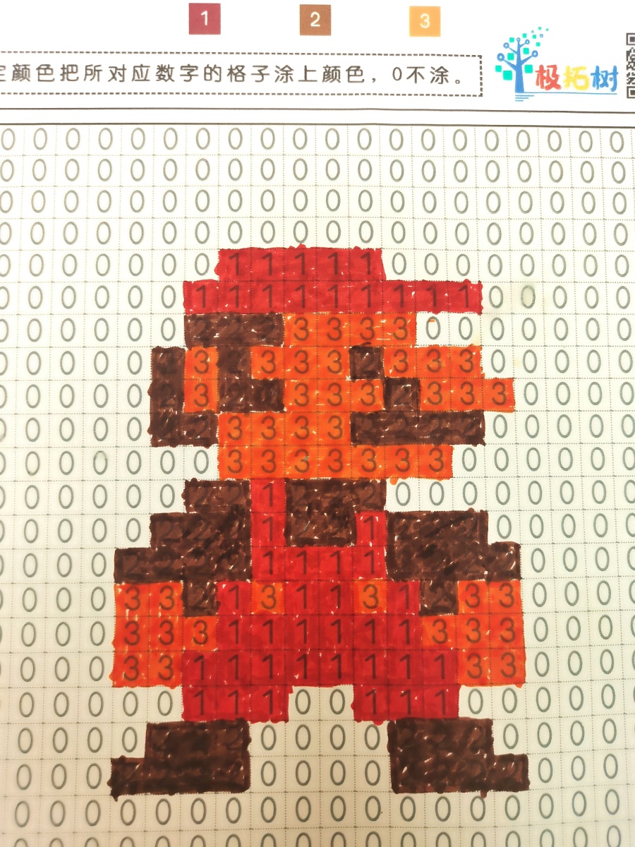 像素涂色,马里奥