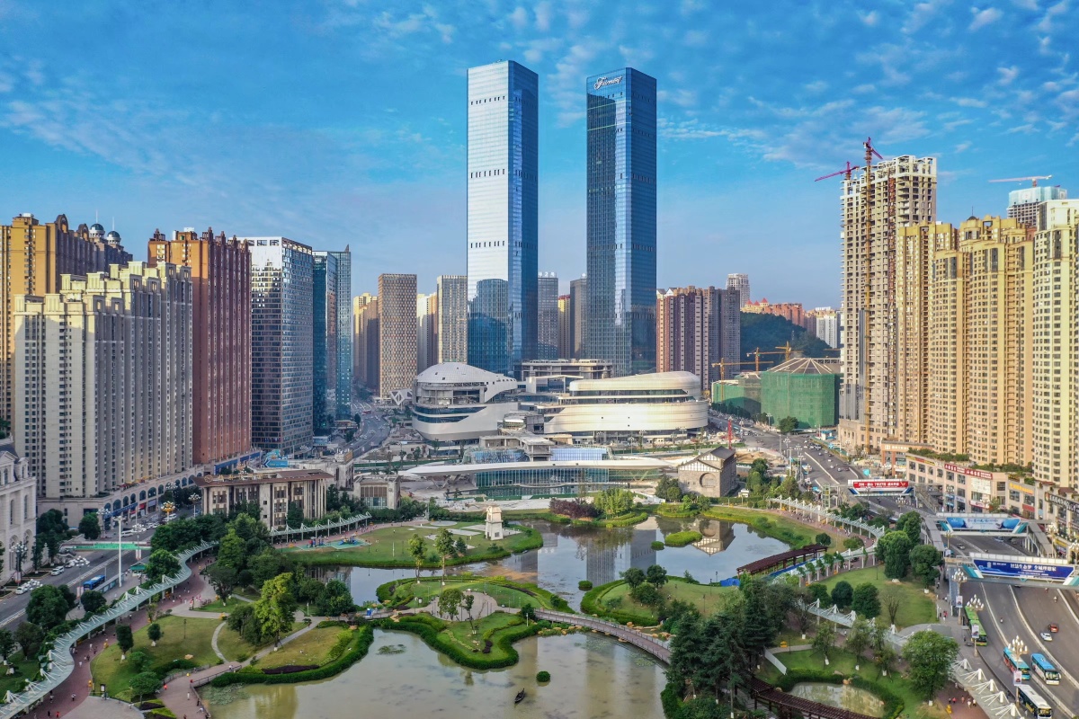 贵阳网红地打卡花果园湿地公园