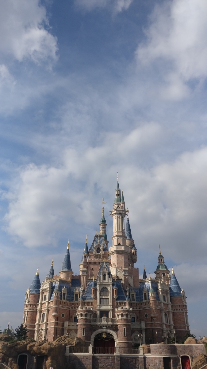 16年拍的迪士尼城堡正面照原图无修改喜欢的可以自己下载了去调参数