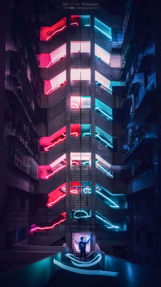 赛博朋克城市角落