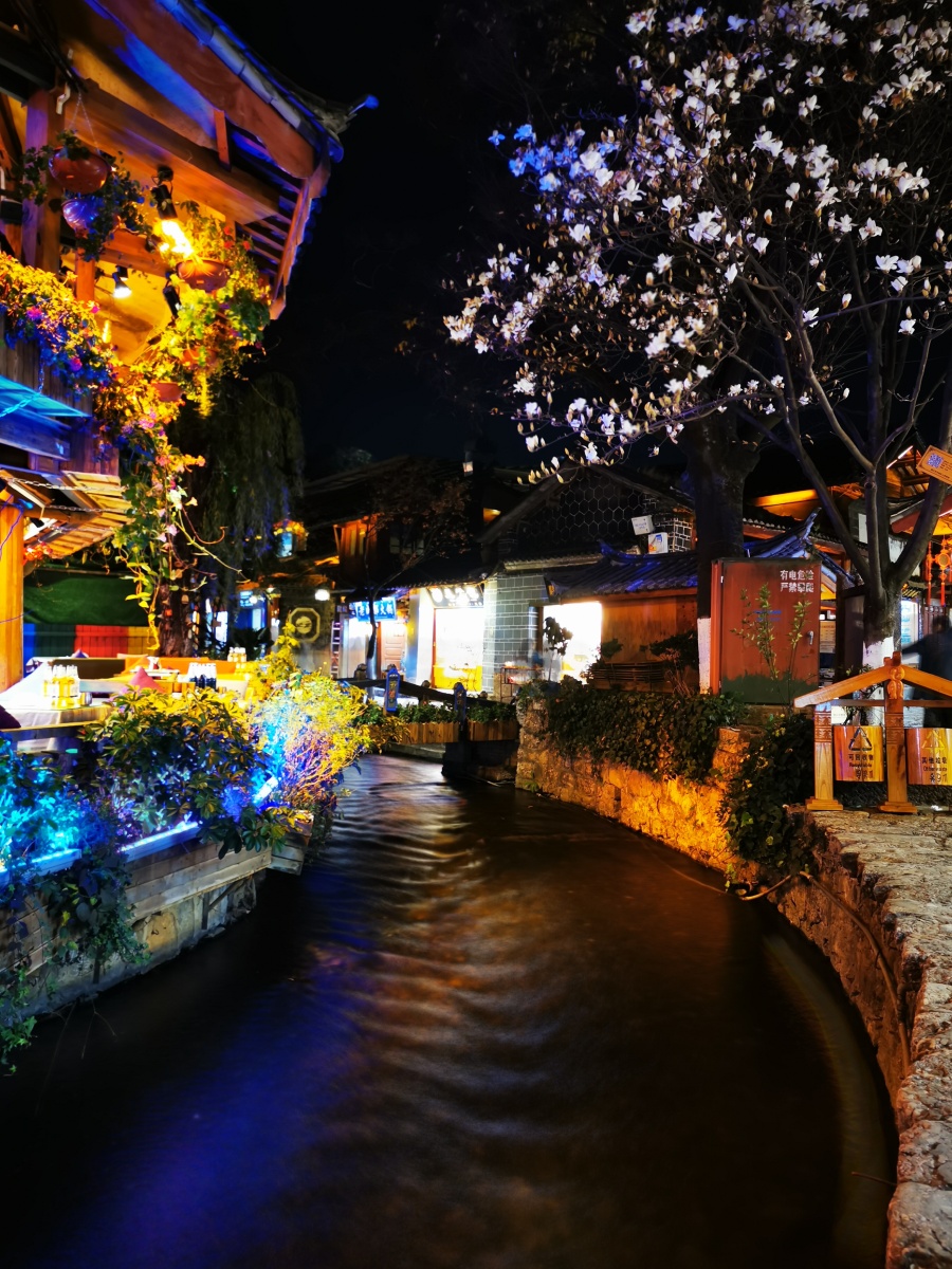 丽江古城夜色