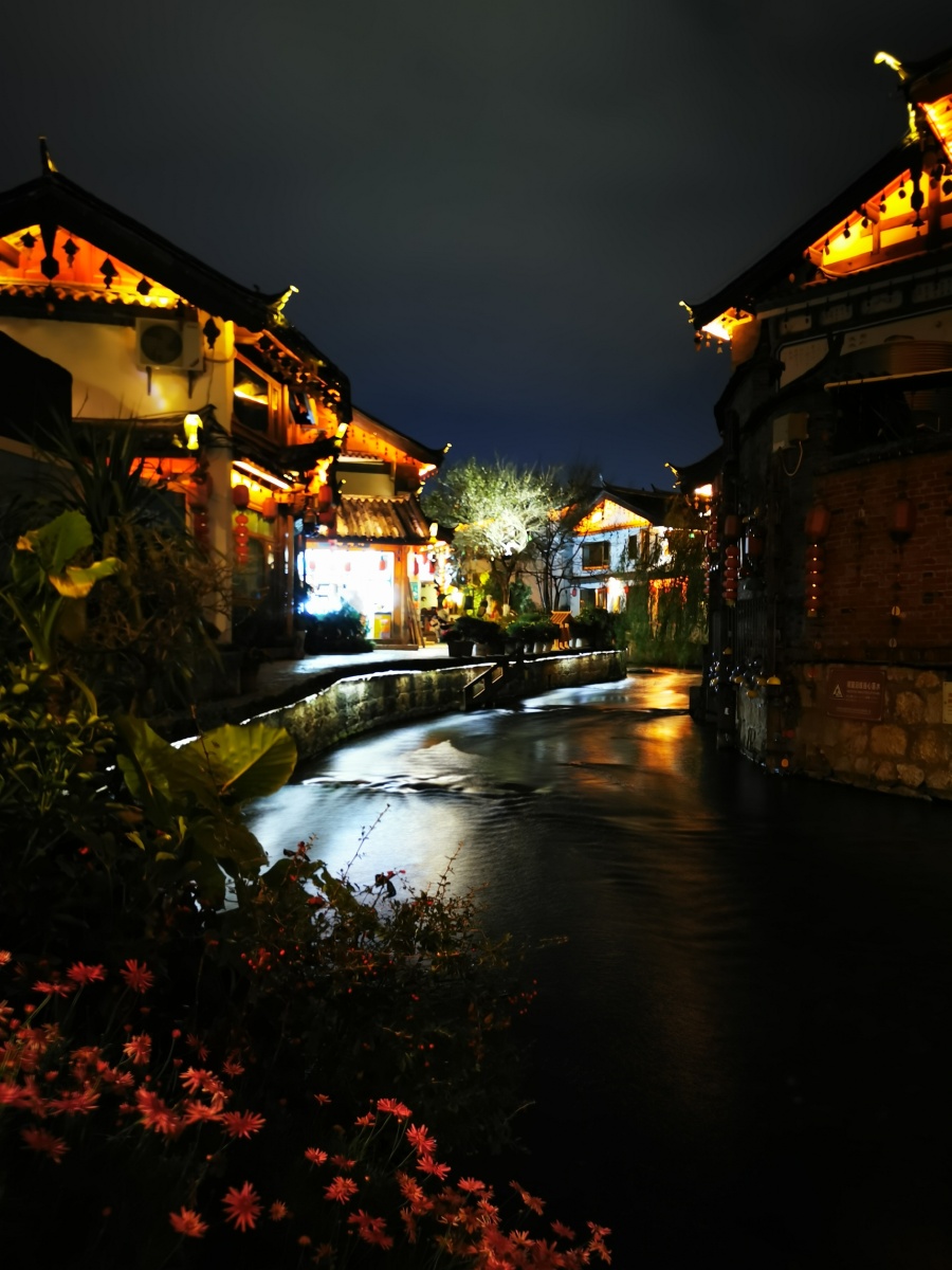 丽江古城夜色