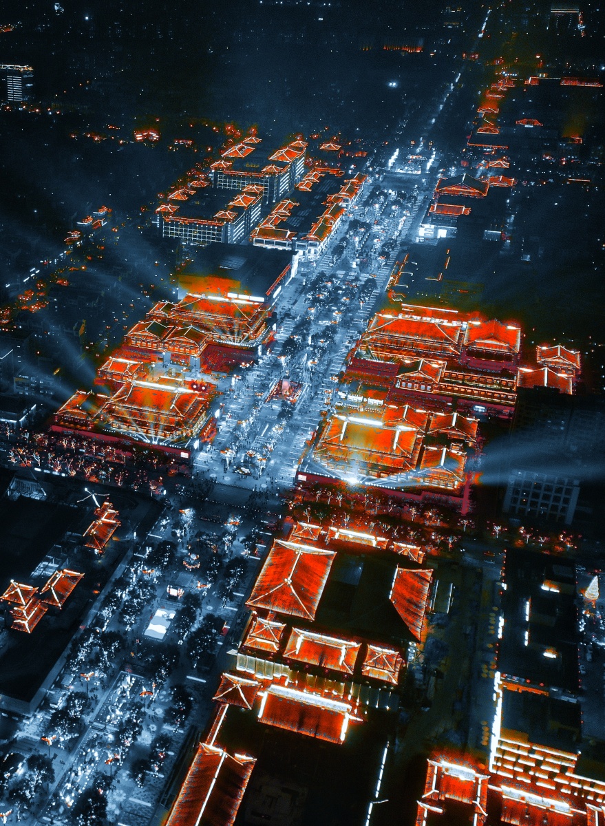 唐风古韵新春夜盛世繁华灯火明