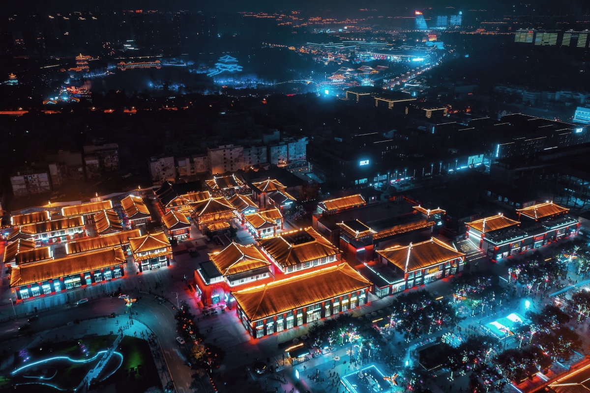 唐风古韵新春夜盛世繁华灯火明