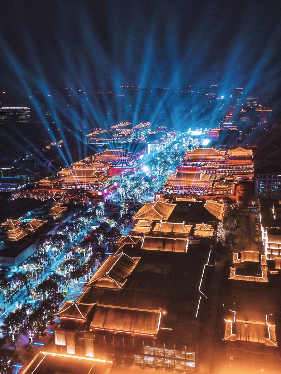 唐风古韵新春夜盛世繁华灯火明