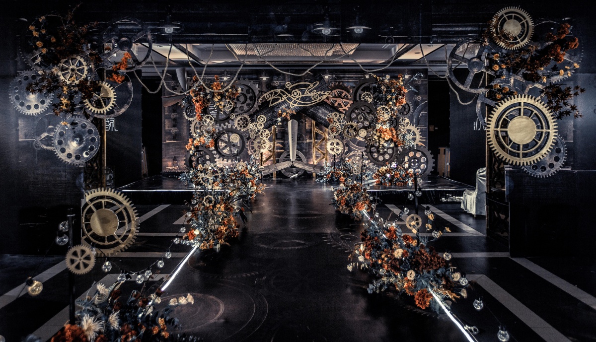 黑色系婚礼现场布景设计分享