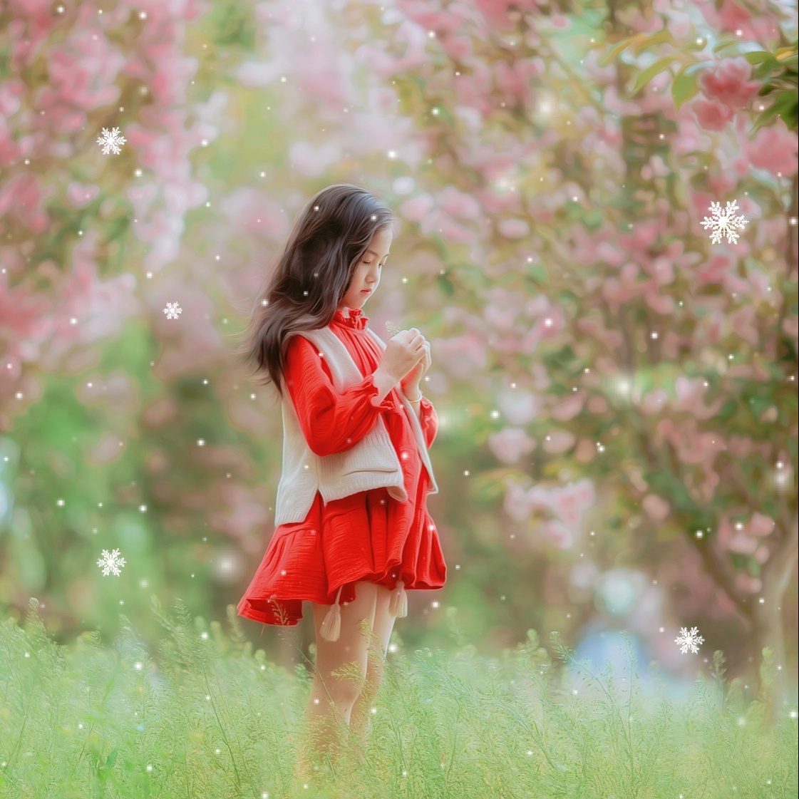 你看多么漂亮的小仙女啊,又嫩又绿.