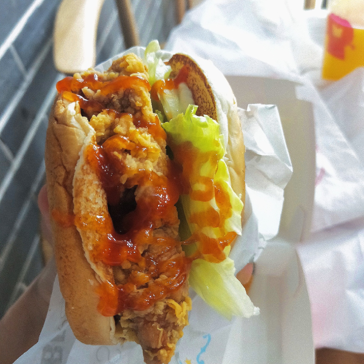 汉堡奇怪的饮料辣炒年糕