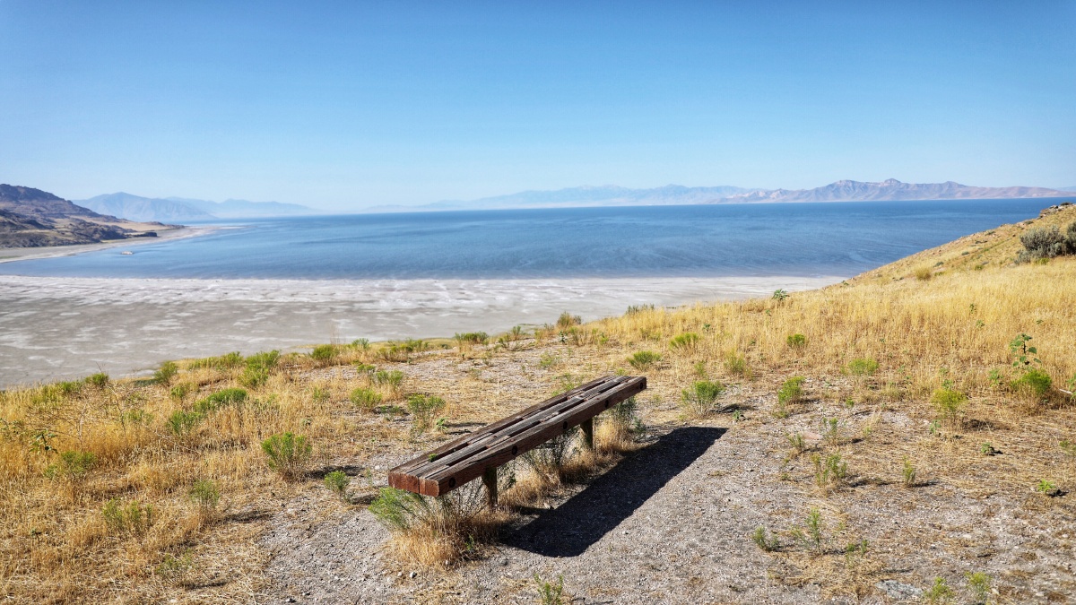 大盐湖(一)位于美国中西部地区犹他州的大盐湖(great salt lake)是西