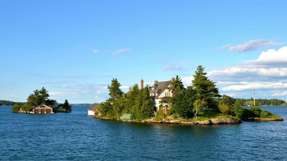 海上独立小岛别墅远离繁华与世无争