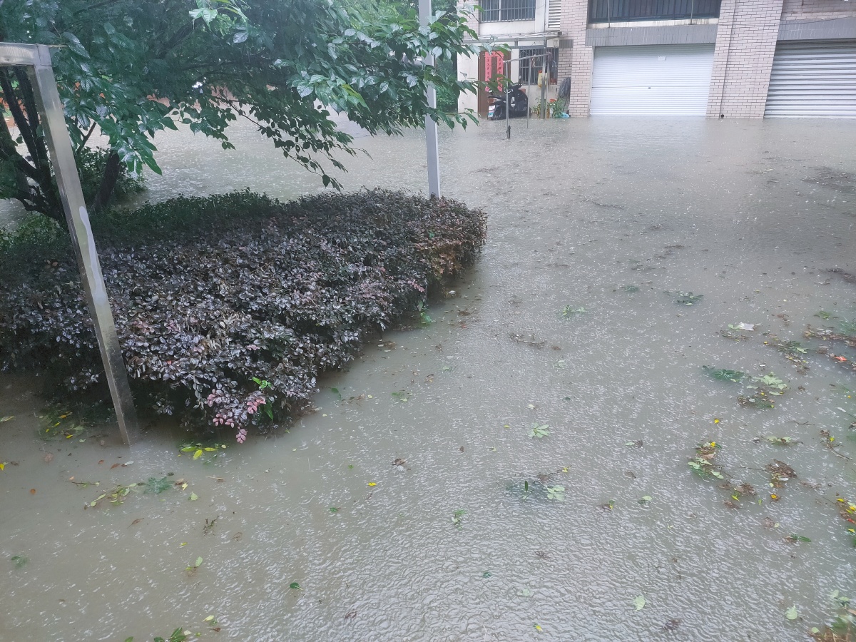铜陵倾盆大雨部分低洼地段被水淹没