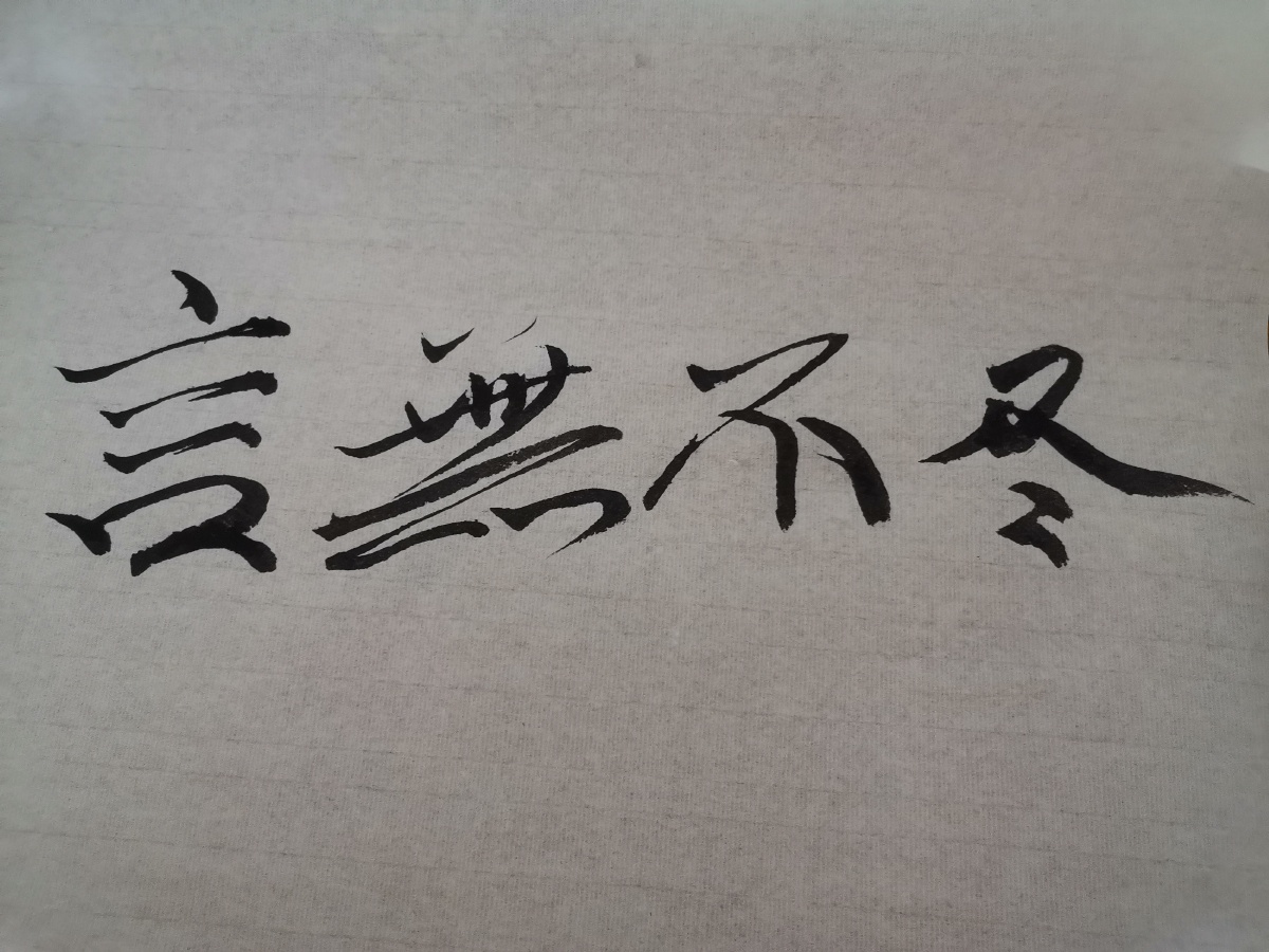 毛笔字言无不尽我也不知道啥字体随便写写心情很好