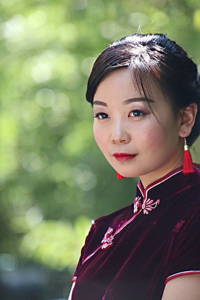 旗袍女一摄于北京紫竹院公园