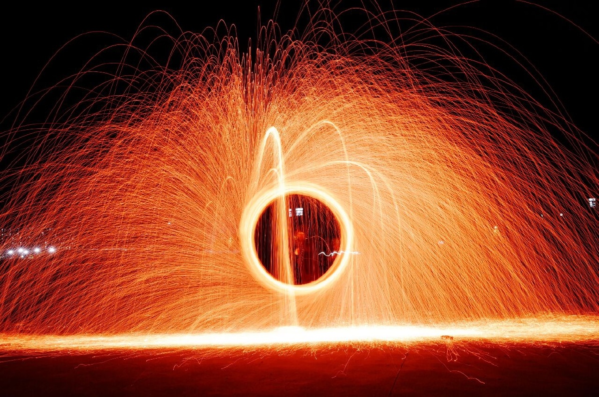 钢丝棉光绘摄影