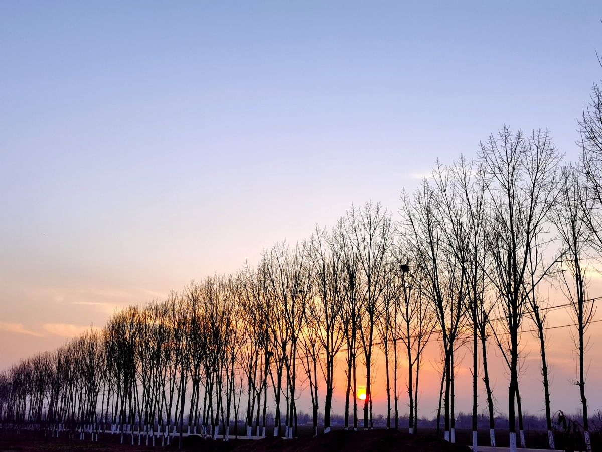 冬天的夕阳也是如此美丽