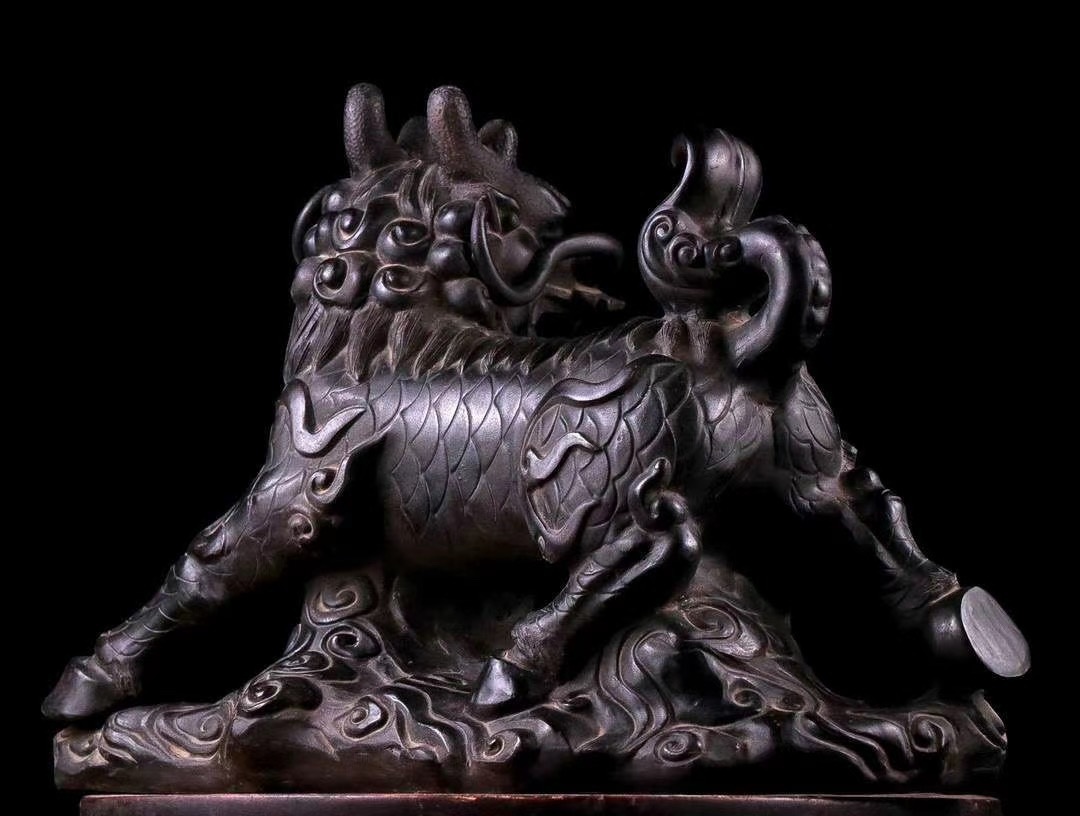 麒麟大摆件紫砂陶泥