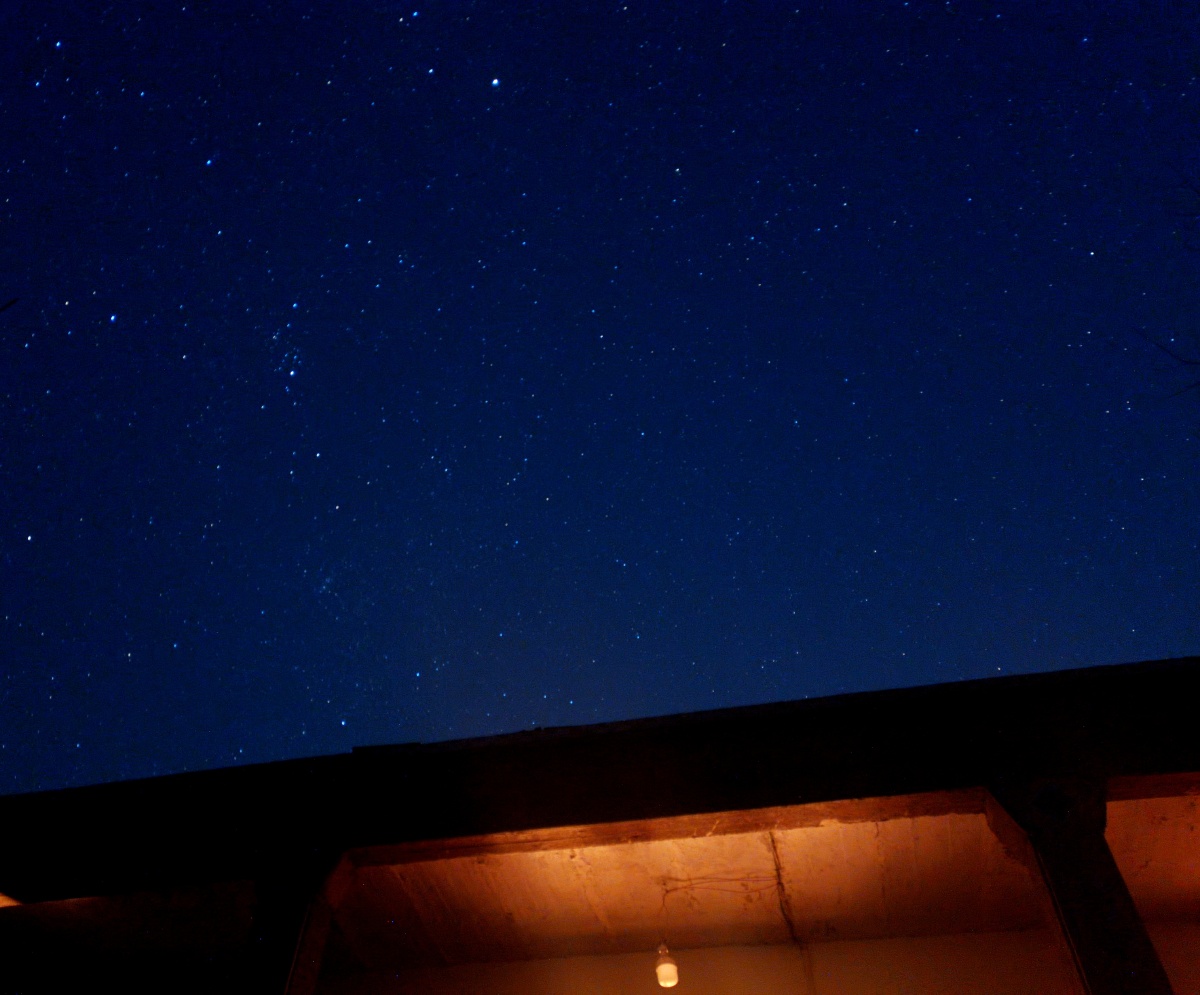 院子上面的满天繁星