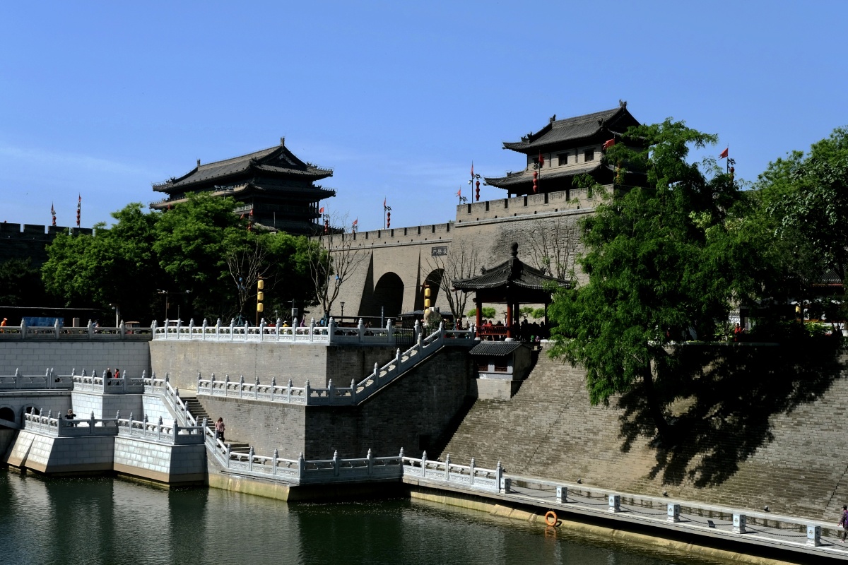 西安城门城墙城河