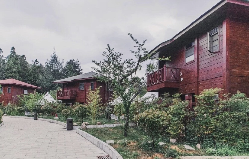 半山腰的独栋别墅小屋,丛林中的温泉.