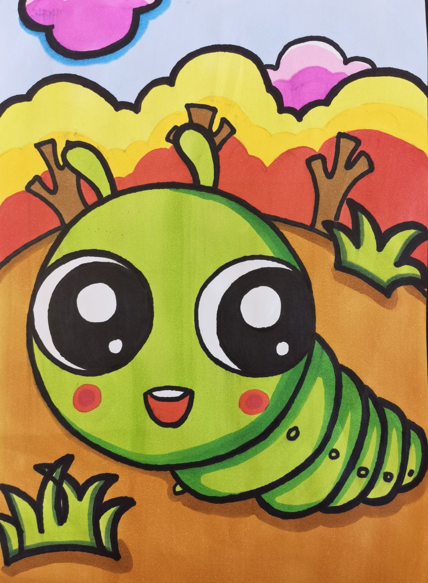 原创毛毛虫简笔画