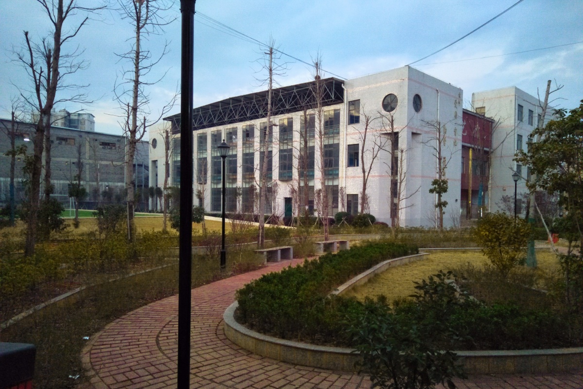 校园的一角校园旁边的街道