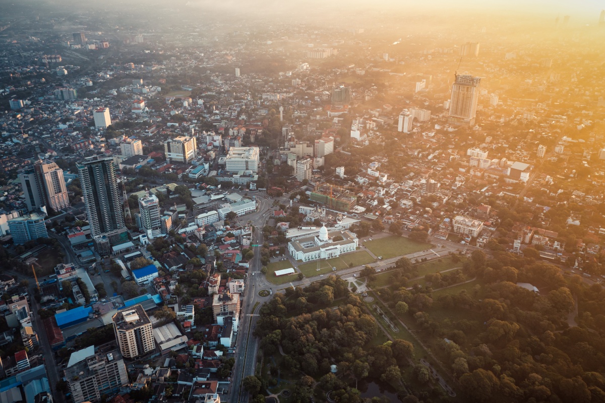 一带一路南亚岛国斯里兰卡科伦坡城市风光其中科伦坡港口城莲花塔等