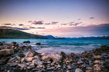 A stopped Sunset moment at lake Tekapo, New Zealand(getty)