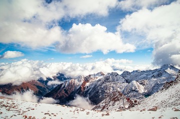达古冰川雪山