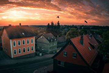 Sunset in a peaceful city, Clausthal-Zellerfeld, Germany.jpg