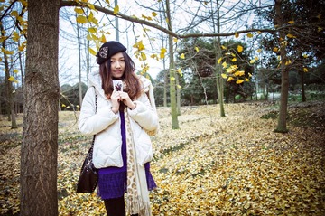 With Gingko leaves(小）