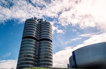 The Blue Building of the Blue Brand under the Blue Sky