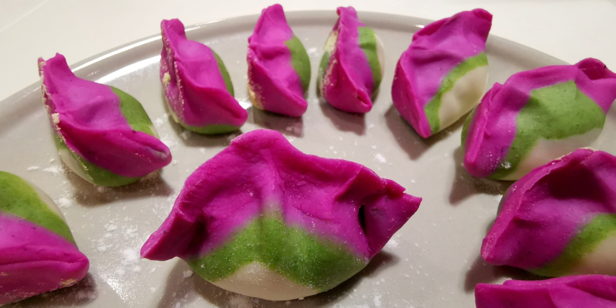 【三色饺子】