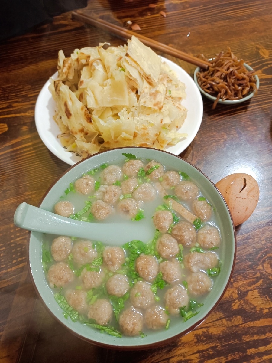 山西太原丸子汤,我的早点.