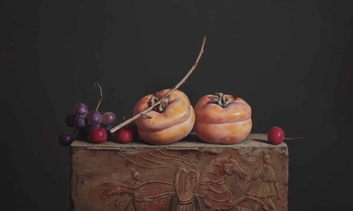 柿柿如意1布面油画 - 王英-艺术共享平台 - 图虫