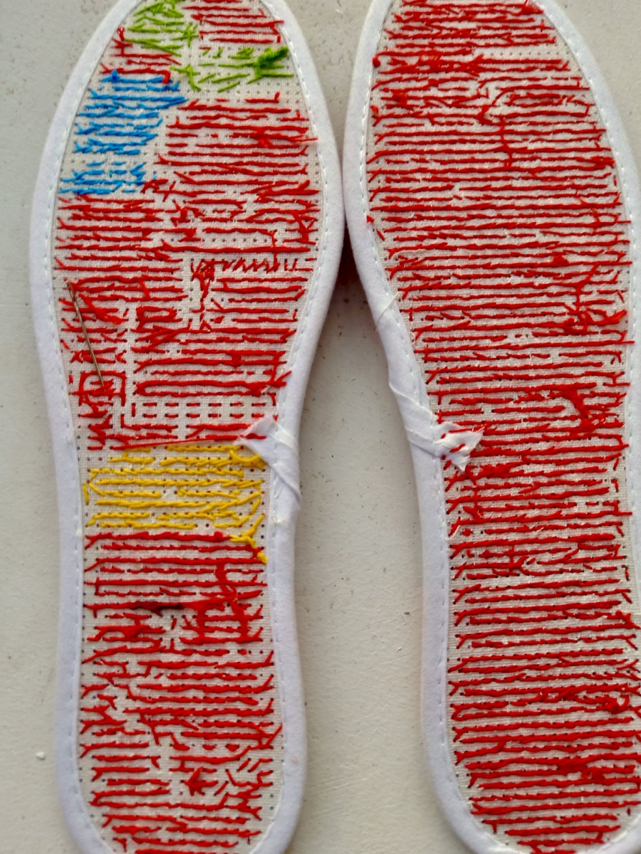 鞋垫儿传统手工针线活针织品