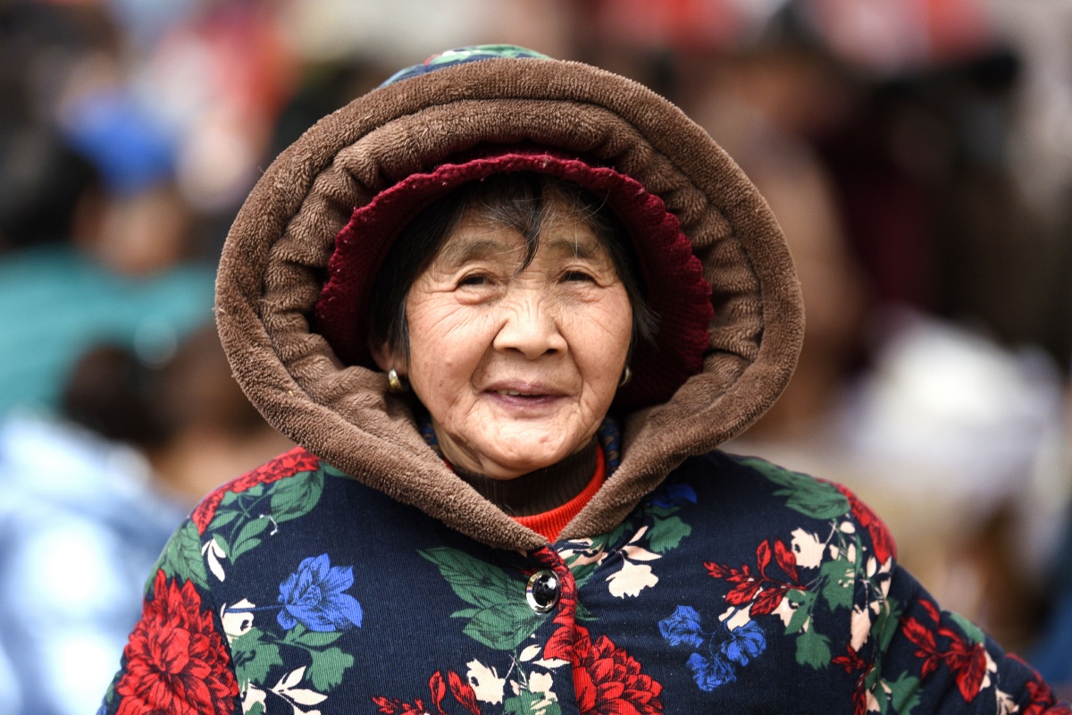 慈祥老人幸福吉祥