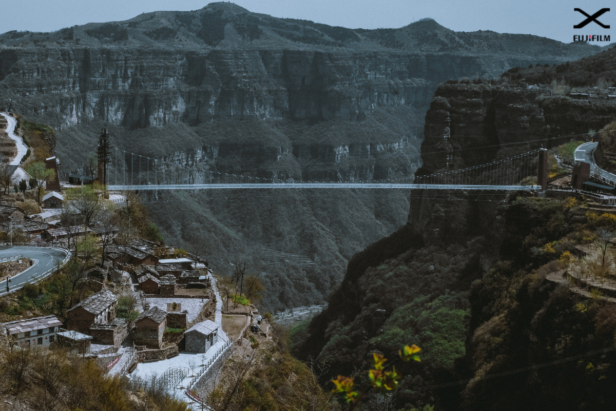 太行山大峡谷可以镜头有几处污点非常美的风景