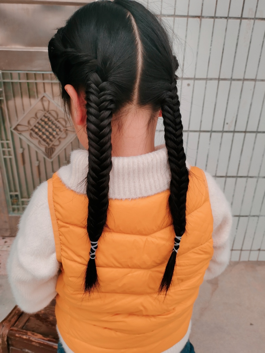 给女儿编的小辫儿