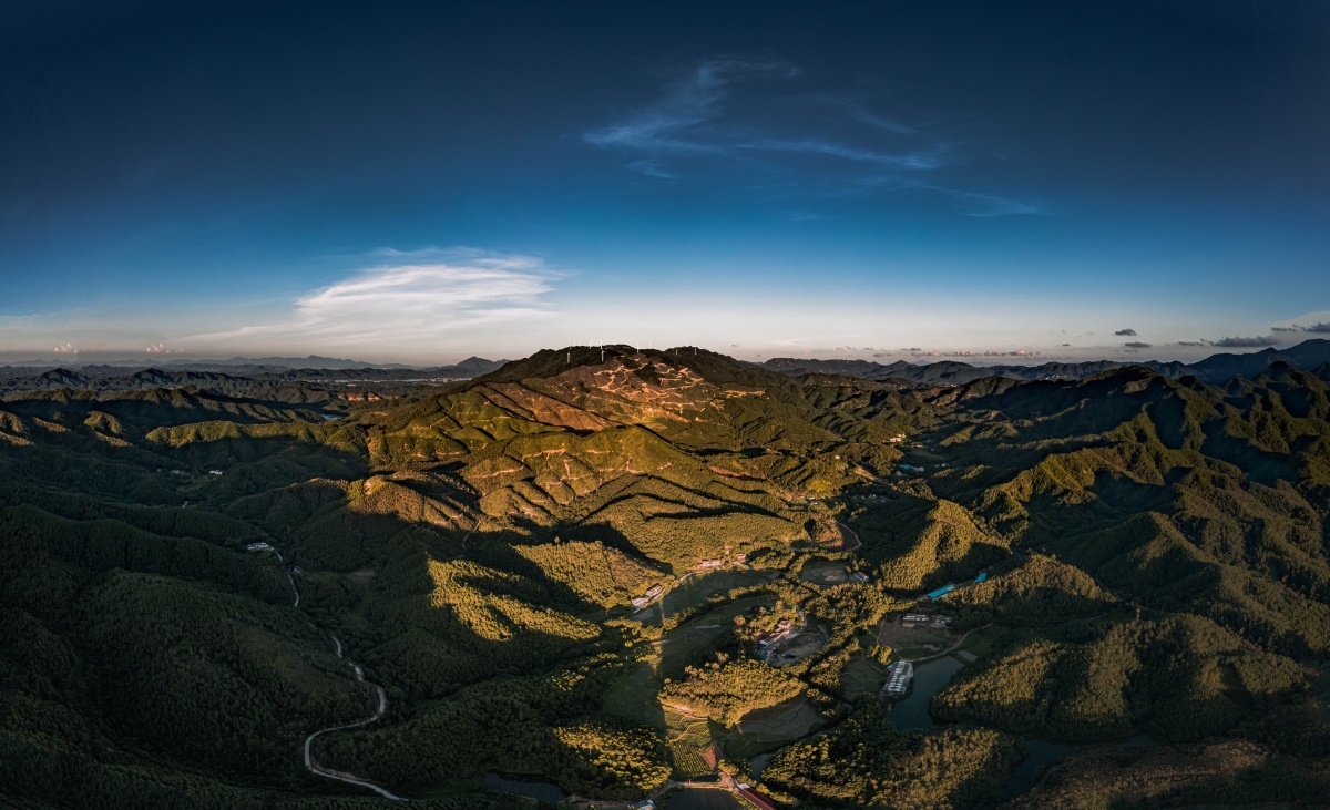 航拍家乡全景风景
