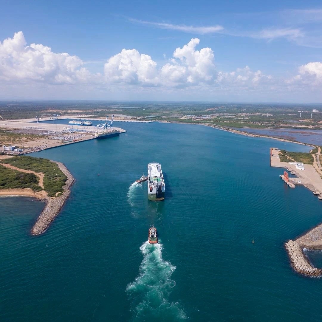 科伦坡港口城航拍一带一路