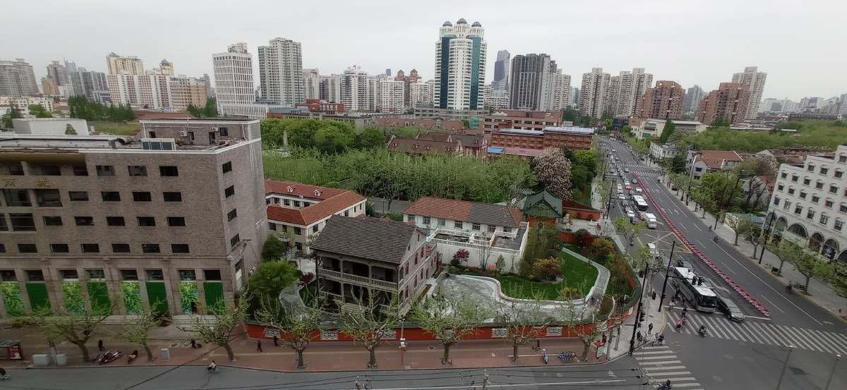 交通大学校园俯拍全景上海交通大学全景交通大学徐汇校区南门交通大学