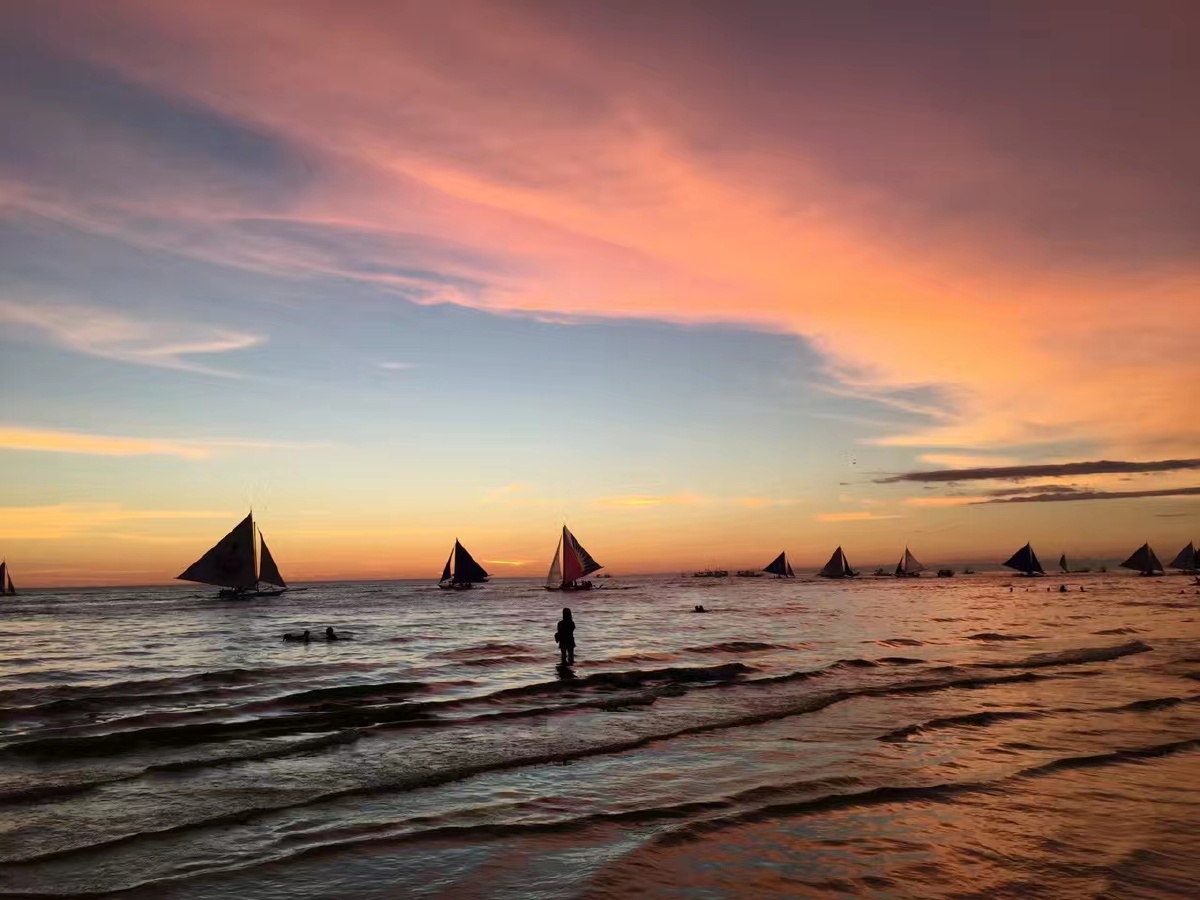 长滩岛最美日落