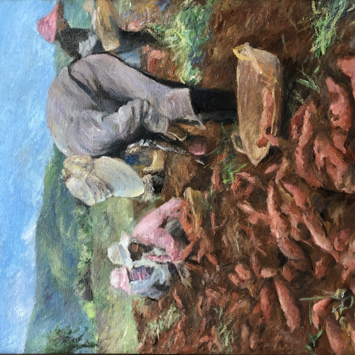 秋收20210903布面油画4050厘米676767