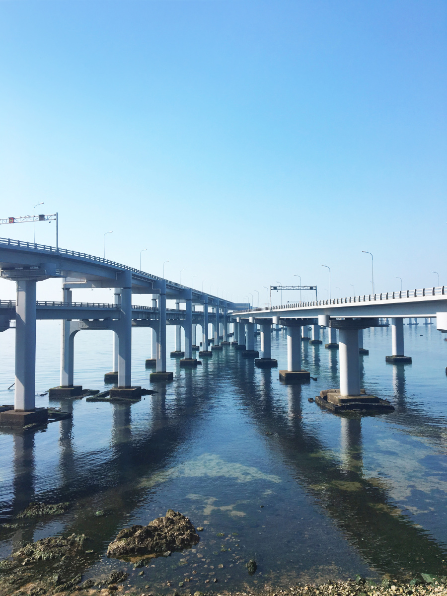 大连海边星海跨海大桥