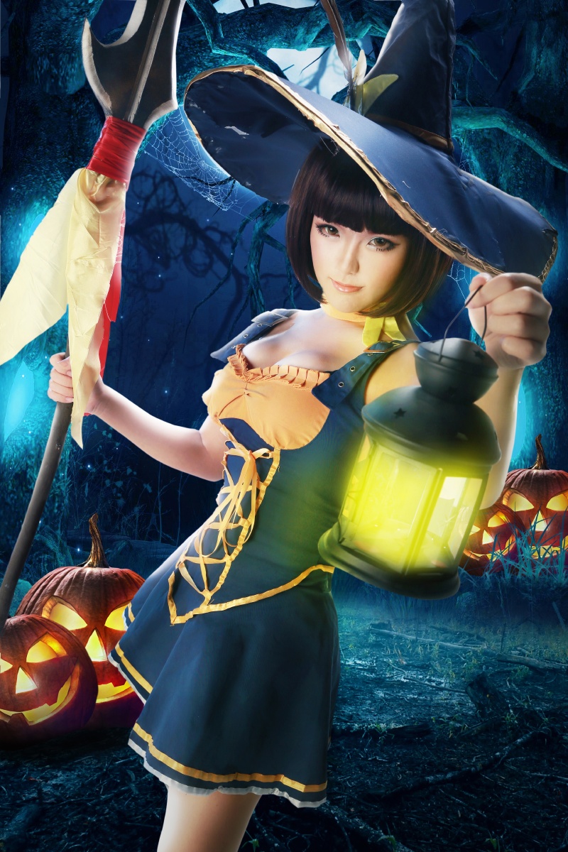 cosplay英雄联盟豹女万圣节狂野将使他们感到畏惧豹女coser月潋寒殇
