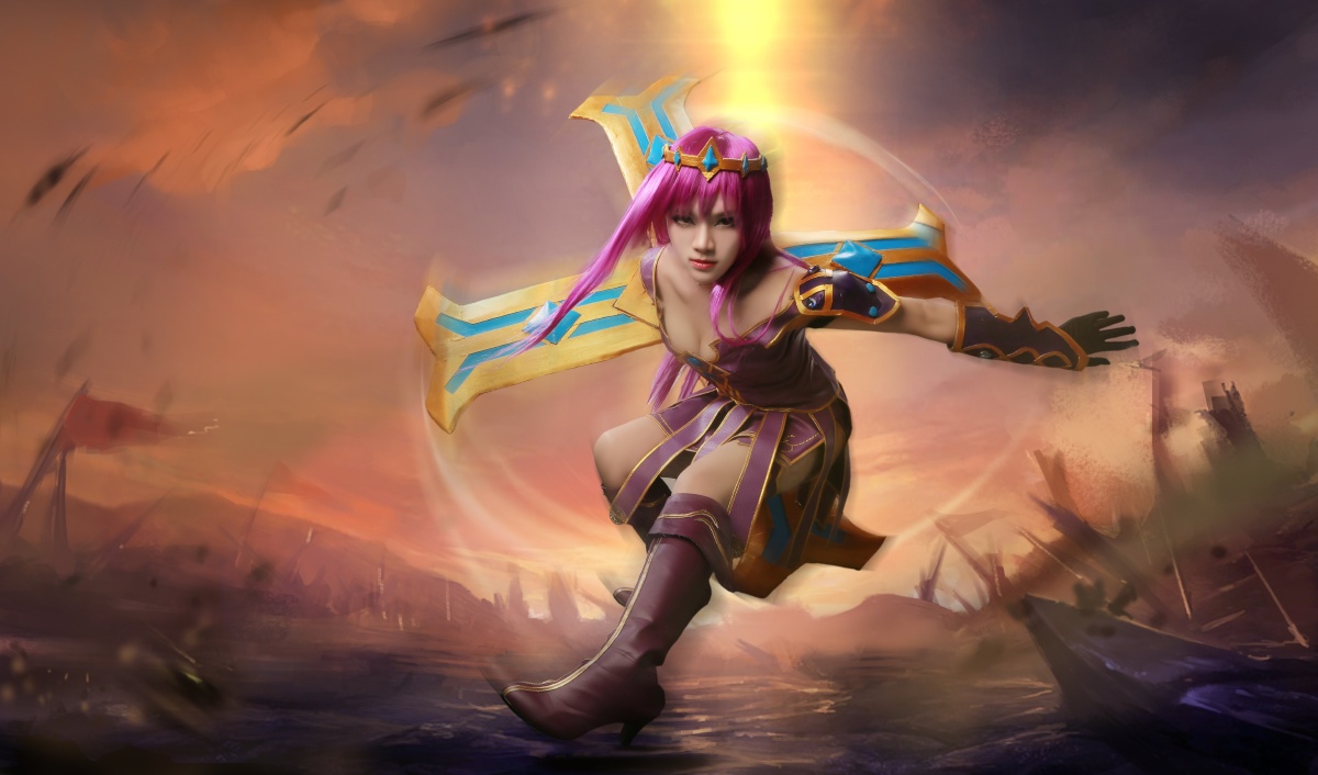 寒殇英雄联盟cos系列第二弹——战场公主希维尔仍旧是早期的cos正片