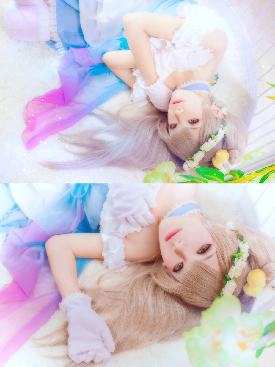 cosplaylovelive南小鸟蓝纱打歌服南小鸟coser月潋寒殇摄影小庄妆娘