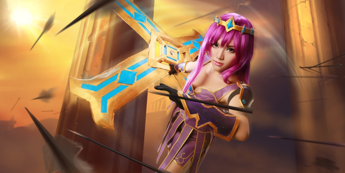 寒殇英雄联盟cos系列第二弹——战场公主希维尔仍旧是早期的cos正片